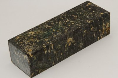 Bloc pour la coutellerie, Loupe d'Erable N&eacute;gundo stabilis&eacute; noir, ref:BLpErs72928nr