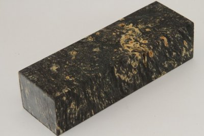 Bloc pour la coutellerie, Loupe d'Erable N&eacute;gundo stabilis&eacute; noir, ref:BLpErs72926nr