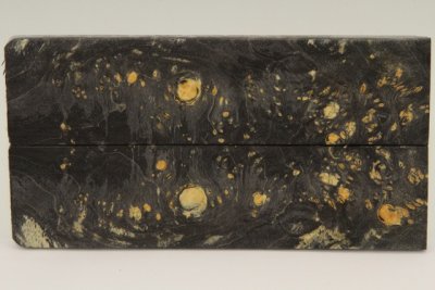 Plaquettes pour la coutellerie, Loupe d'Erable N&eacute;gundo stabilis&eacute; noir, ref:PLpErs72931nr