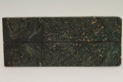 Plaquettes pour la coutellerie, Loupe d'Erable N&eacute;gundo stabilis&eacute; noir/vert, ref:PLpErs72929nr