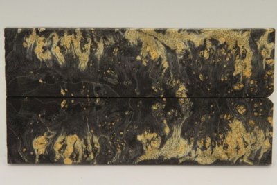 Plaquettes pour la coutellerie, Loupe d'Erable N&eacute;gundo stabilis&eacute; noir, ref:PLpErs72932nr