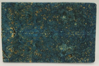 Plaquettes pour la coutellerie, Loupe d'Erable N&eacute;gundo stabilis&eacute; bleu, ref:PLpErs72965b