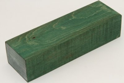 Bloc pour la coutellerie, Erable sycomore ond&eacute; stabilis&eacute; vert, ref:BESOs73074ve