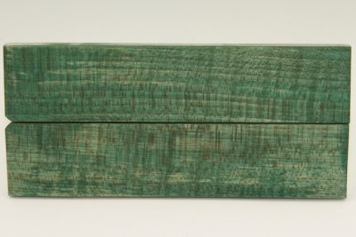 Plaquettes pour la coutellerie, Erable sycomore ond&eacute; stabilis&eacute; vert, ref:PESOs73069ve