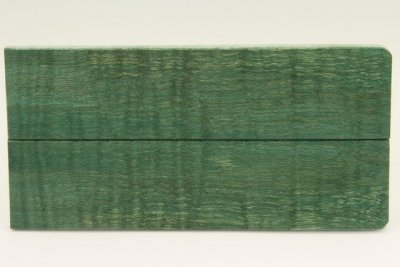 Plaquettes pour la coutellerie, Erable sycomore ond&eacute; stabilis&eacute; vert, ref:PESOs73072ve