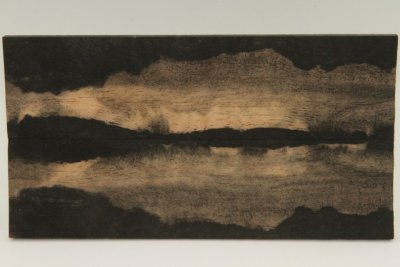 Plaquettes pour la coutellerie, Eb&egrave;ne noire ond&eacute;e atypique, ref:PEbN73117