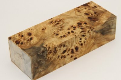 Bloc pour la coutellerie, Loupe de Peuplier stabilis&eacute; naturel, ref:BLpPEs73183na