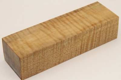 Bloc pour la coutellerie, Erable sycomore ond&eacute; stabilis&eacute; naturel, ref:BESOs73184na