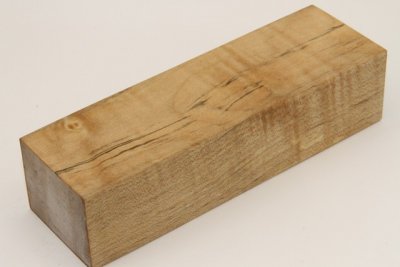 Bloc pour la coutellerie, Erable sycomore ond&eacute; stabilis&eacute; naturel, ref:BESOs73185na
