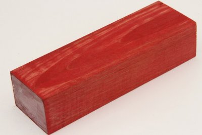 Bloc pour la coutellerie, Erable sycomore ond&eacute; stabilis&eacute; rouge, ref:BESOs73318r
