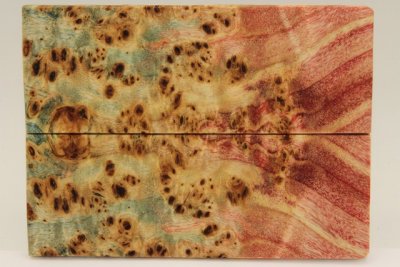 Plaquettes pour la coutellerie, Loupe de Peuplier stabilis&eacute;e multicolore, ref:PLpPEs73364mu