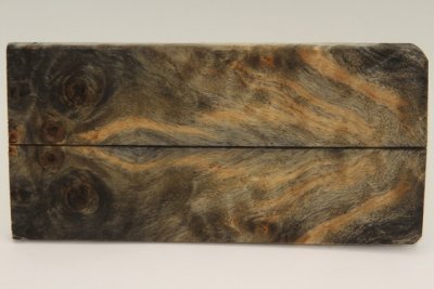 Plaquettes pour la coutellerie, Loupe de Peuplier stabilis&eacute;e noire, ref:PLpPEs73527nr