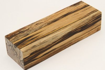 Bloc pour la coutellerie, H&ecirc;tre &eacute;chauff&eacute; stabilis&eacute; naturel, ref:BHs73777na