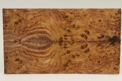 Plaquettes pour la coutellerie, loupe de Fr&ecirc;ne stabilis&eacute;e marron, ref:PLpFrs73797ma