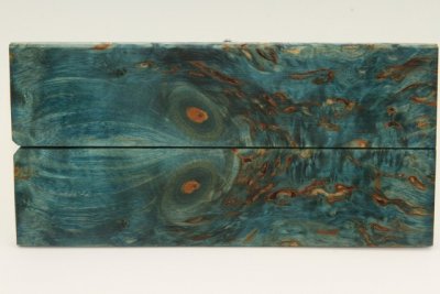 Plaquettes pour la coutellerie, Bouleau de Car&eacute;lie stabilis&eacute; bleu, ref:PBMs73822b