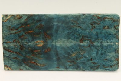 Plaquettes pour la coutellerie, Bouleau de Car&eacute;lie stabilis&eacute; bleu, ref:PBMs73829b