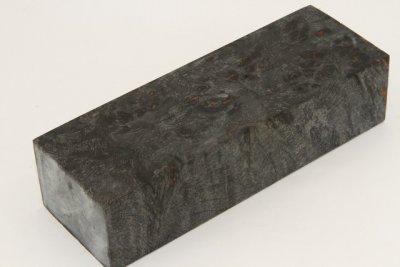 Bloc pour la coutellerie, Loupe de Peuplier stabilis&eacute;e noire, ref:BLpPEs73874nr