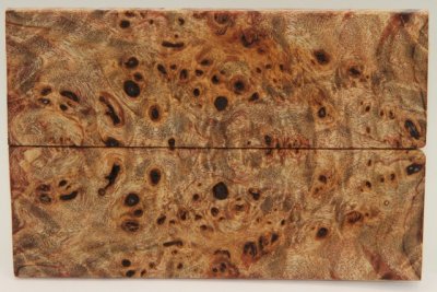 Plaquettes pour la coutellerie, Loupe de Peuplier stabilis&eacute;e marron, ref:PLpPEs73851ma