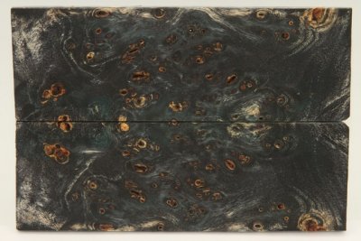 Plaquettes pour la coutellerie, Loupe de Peuplier stabilis&eacute;e noire, ref:PLpPEs73871nr