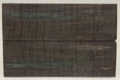 Plaquettes pour la coutellerie, Erable sycomore ond&eacute; stabilis&eacute; noir/vert, ref:PESOs73880nr