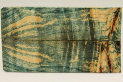 Plaquettes pour la coutellerie, Loupe de Peuplier stabilis&eacute;e vert, ref:PLpPEs73903ve