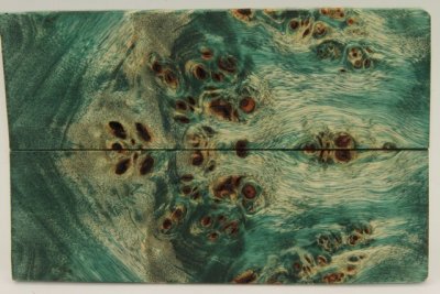 Plaquettes pour la coutellerie, Loupe de Peuplier stabilis&eacute;e vert, ref:PLpPEs73904ve