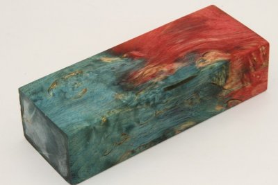 Bloc pour la coutellerie, Bouleau de Car&eacute;lie stabilis&eacute; multicolore, ref:BBMs73935mu