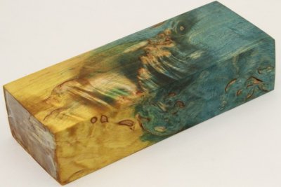 Bloc pour la coutellerie, Bouleau de Car&eacute;lie stabilis&eacute; multicolore, ref:BBMs73936mu