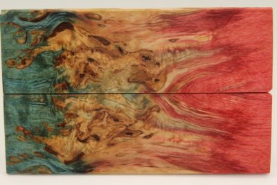 Plaquettes pour la coutellerie, Bouleau de Car&eacute;lie stabilis&eacute; multicolore, ref:PBMs73929mu