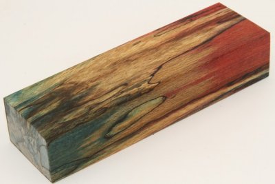 Bloc pour la coutellerie, H&ecirc;tre &eacute;chauff&eacute; stabilis&eacute; multicolore, ref:BHs74190mu
