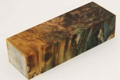 bloc pour la coutellerie, Loupe de Peuplier stabilis&eacute;e multicolore, ref:BLpPEs74237mu