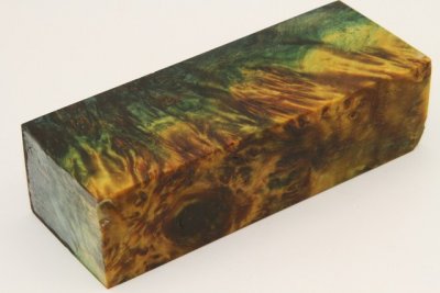 bloc pour la coutellerie, Loupe de Peuplier stabilis&eacute;e multicolore, ref:BLpPEs74238mu