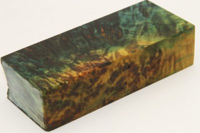 bloc pour la coutellerie, Loupe de Peuplier stabilis&eacute;e multicolore, ref:BLpPEs74239mu