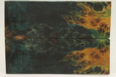 Plaquettes pour la coutellerie, Loupe de Peuplier stabilis&eacute;e multicolore, ref:PLpPEs74243mu