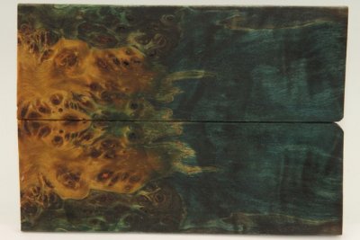 Plaquettes pour la coutellerie, Loupe de Peuplier stabilis&eacute;e multicolore, ref:PLpPEs74245mu