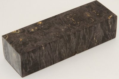 Bloc pour la coutellerie, Loupe d'Erable N&eacute;gundo stabilis&eacute; noir, ref:BLpErs74307nr