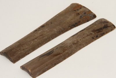 Os d'autruche, plaquettes stabilis&eacute;es marron, ref:Tibias74315