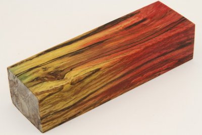 Bloc pour la coutellerie, H&ecirc;tre &eacute;chauff&eacute; stabilis&eacute; multicolore, ref:BHs74539mu