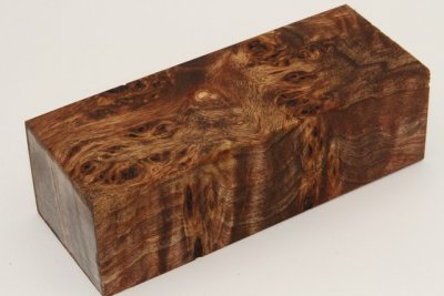 Bloc pour la coutellerie, Loupe de Peuplier stabilis&eacute;e marron, ref:BLpPEs74549ma