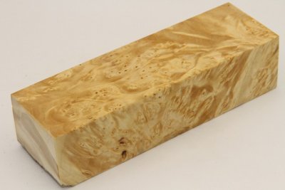 Bloc pour la coutellerie, Loupe d'Erable N&eacute;gundo stabilis&eacute; naturel, ref:BLpErs74737na