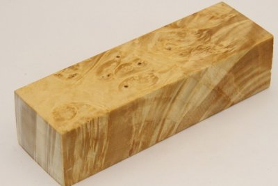 Bloc pour la coutellerie, Loupe d'Erable N&eacute;gundo stabilis&eacute; naturel, ref:BLpErs74738na