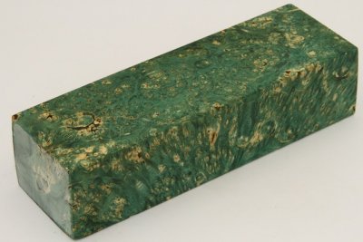 Bloc pour la coutellerie, Loupe d'Erable N&eacute;gundo stabilis&eacute; vert, ref:BLpErs74767ve