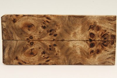 Plaquettes pour la coutellerie, Loupe de Peuplier stabilis&eacute;e marron, ref:PLpPEs74980ma