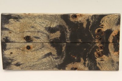 Plaquettes pour la coutellerie, Loupe de Peuplier stabilis&eacute;e noire, ref:PLpPEs74976nr