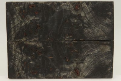 Plaquettes pour la coutellerie, Loupe de Peuplier stabilis&eacute;e noire, ref:PLpPEs74979nr