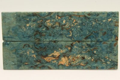 Plaquettes pour la coutellerie, Bouleau de Car&eacute;lie stabilis&eacute; bleu, ref:PBMs75118b