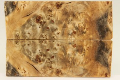 Plaquettes pour la coutellerie, Loupe de Peuplier stabilis&eacute; naturel, ref:PLpPEs75432na
