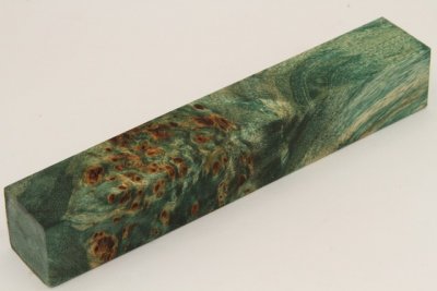 Carrelet &agrave; stylo, Loupe de Peuplier stabilis&eacute;e verte, ref:SLpPEs75460ve