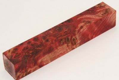 Carrelet &agrave; stylo, Loupe de Peuplier stabilis&eacute;e rouge, ref:SLpPEs75467r