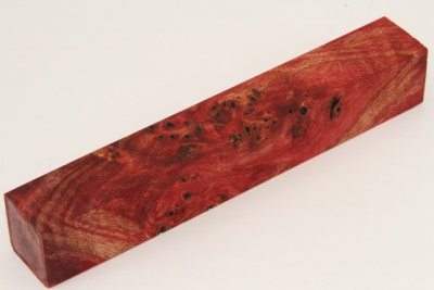 Carrelet &agrave; stylo, Loupe de Peuplier stabilis&eacute;e rouge, ref:SLpPEs75466r